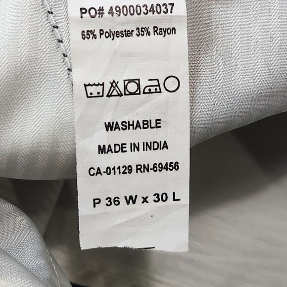 Lauren Ralph Lauren Dress Pants Men P36x30 CA-01129 Gray Preppy Corporate Formal - Picture 9 of 9